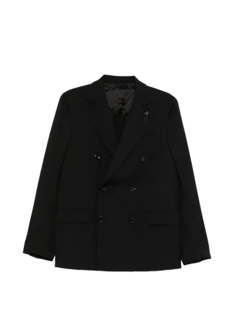 Lardini double-breasted peak-lapel suit