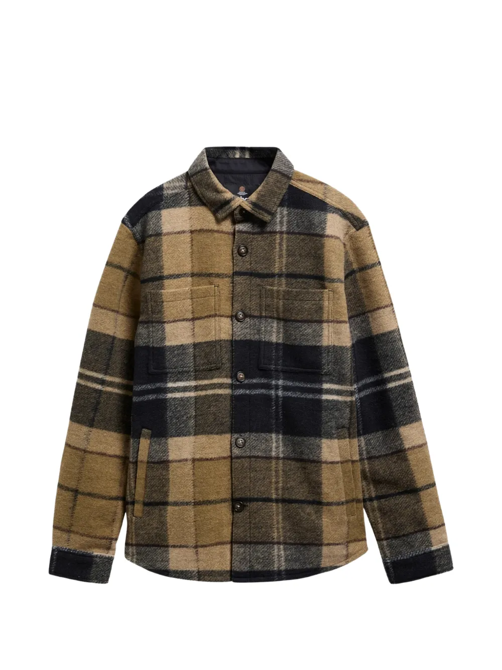 Barbour Woodlane brushed check overshirt - Marrone