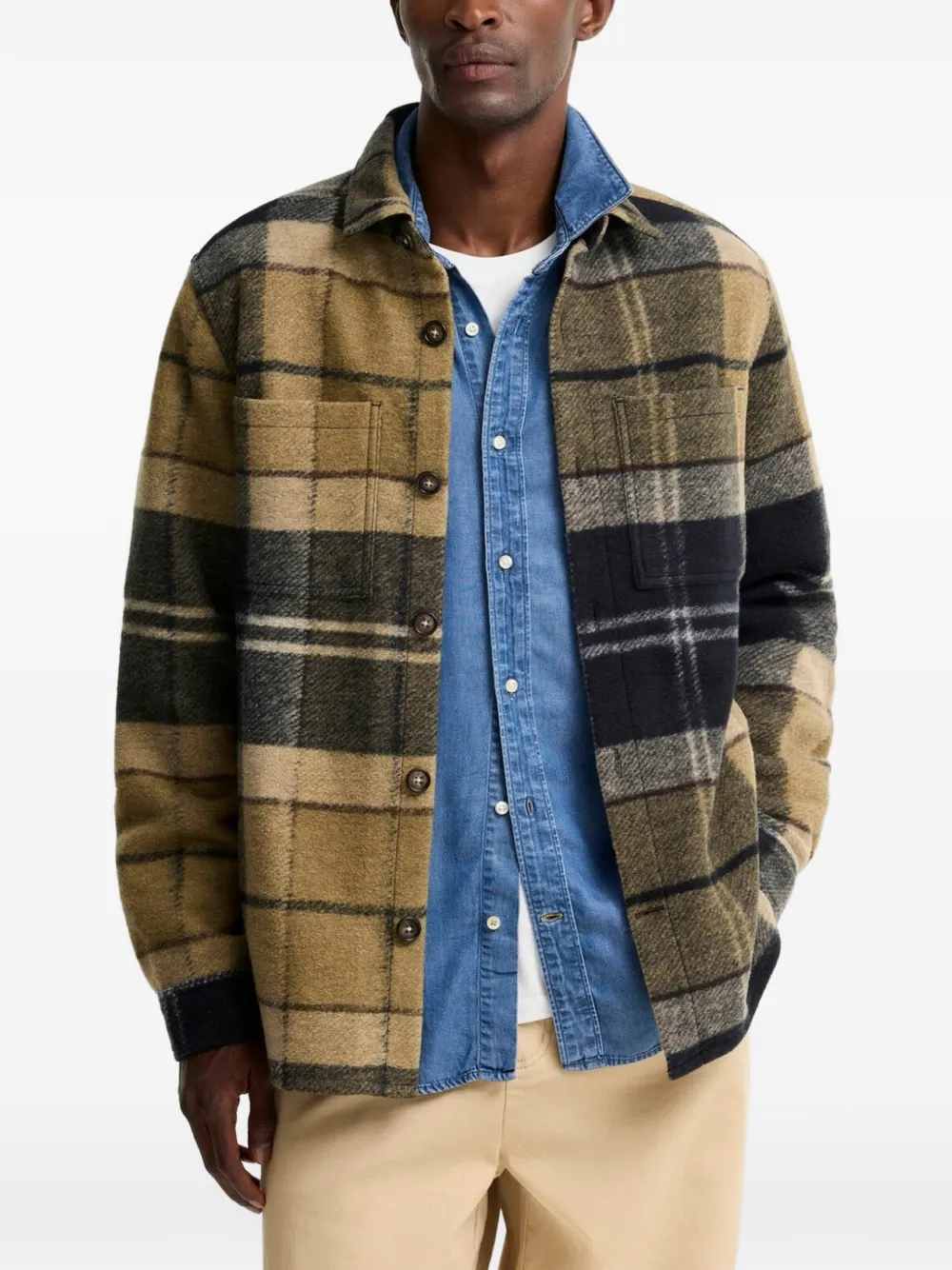 Barbour Woodlane brushed check overshirt Bruin