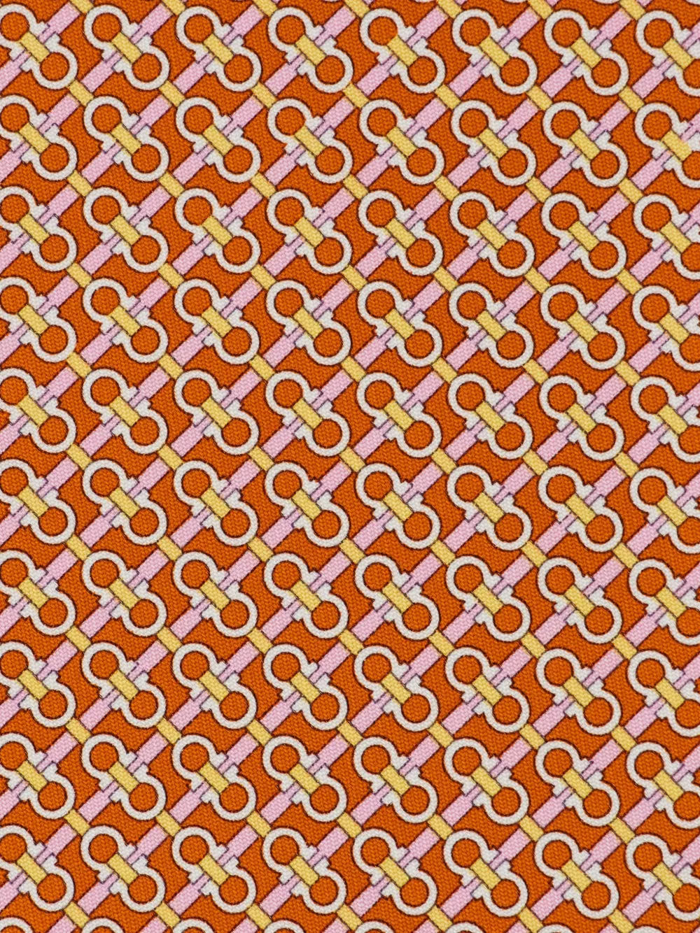 Ferragamo Gancini print silk tie Oranje