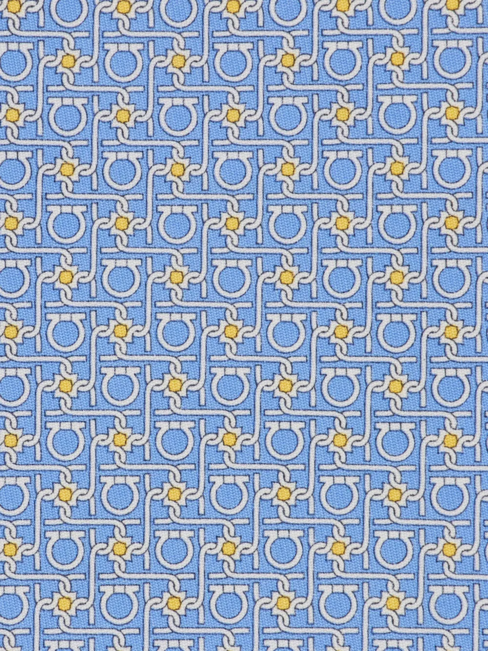 Ferragamo Diamond print silk tie Blauw