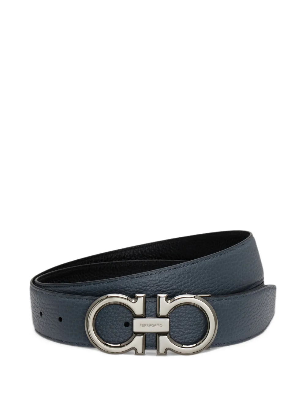 Ferragamo Reversible and adjustable Gancini belt Blauw