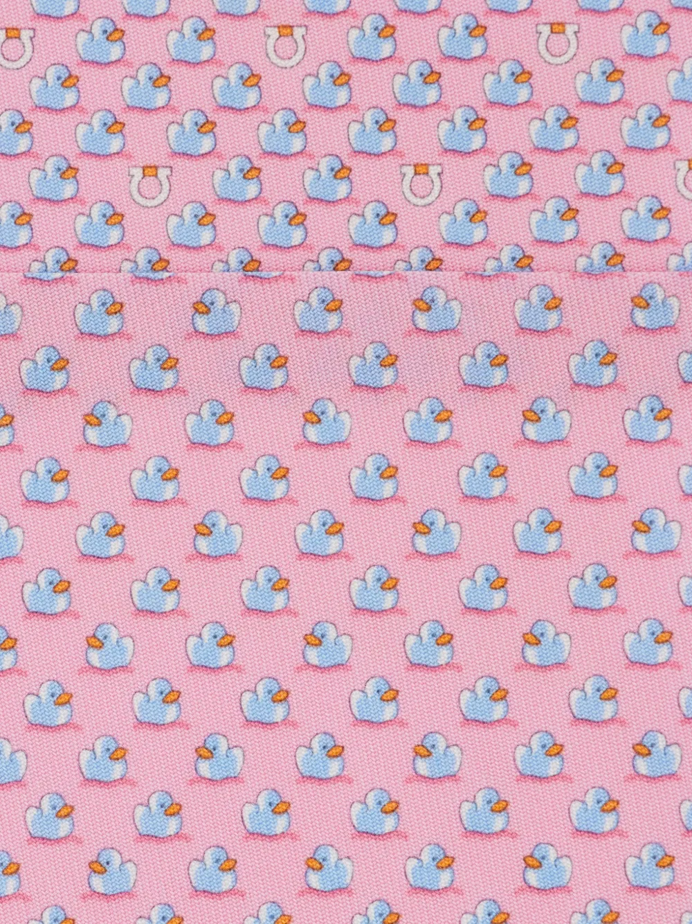 Ferragamo duckies print silk tie Roze