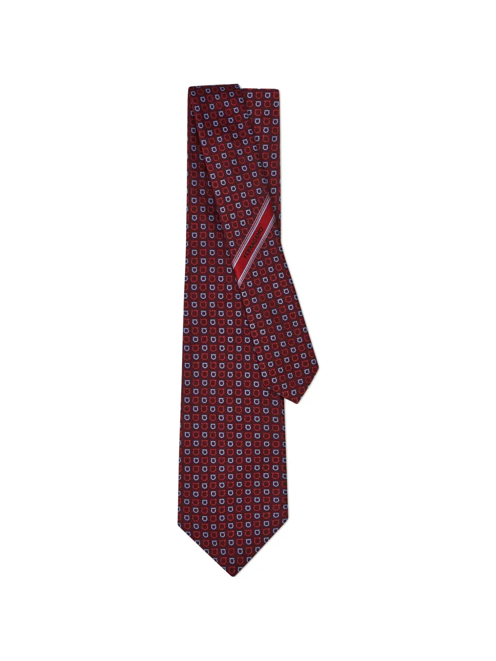 Ferragamo Gancini jacquard tie Rood