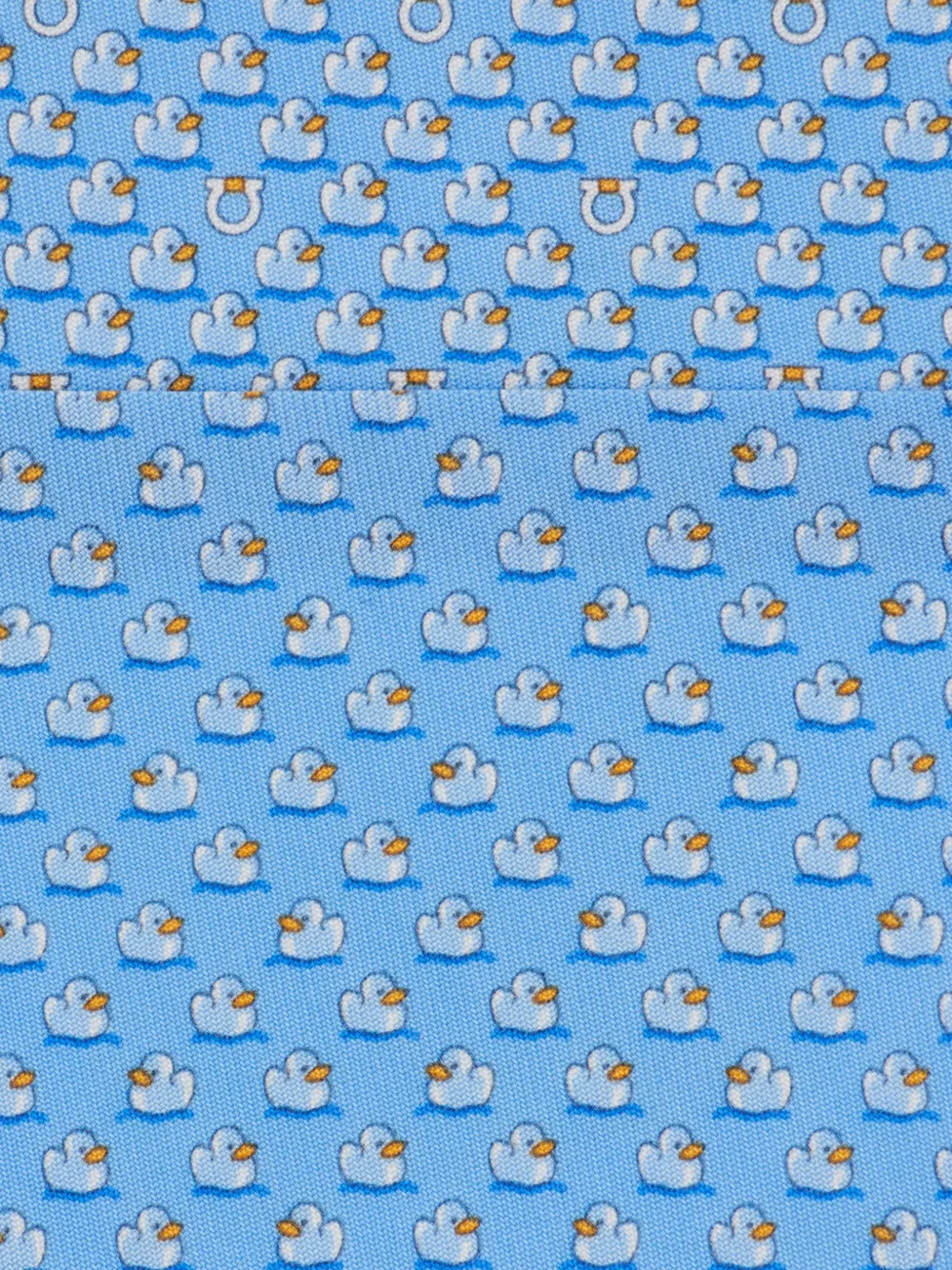 Ferragamo Duckies print silk tie Blauw
