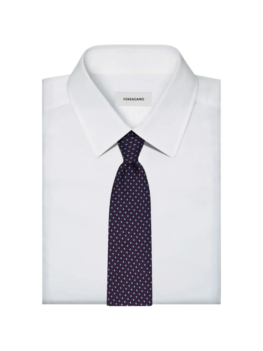 Ferragamo jacquard tie infinite inspirations Blauw