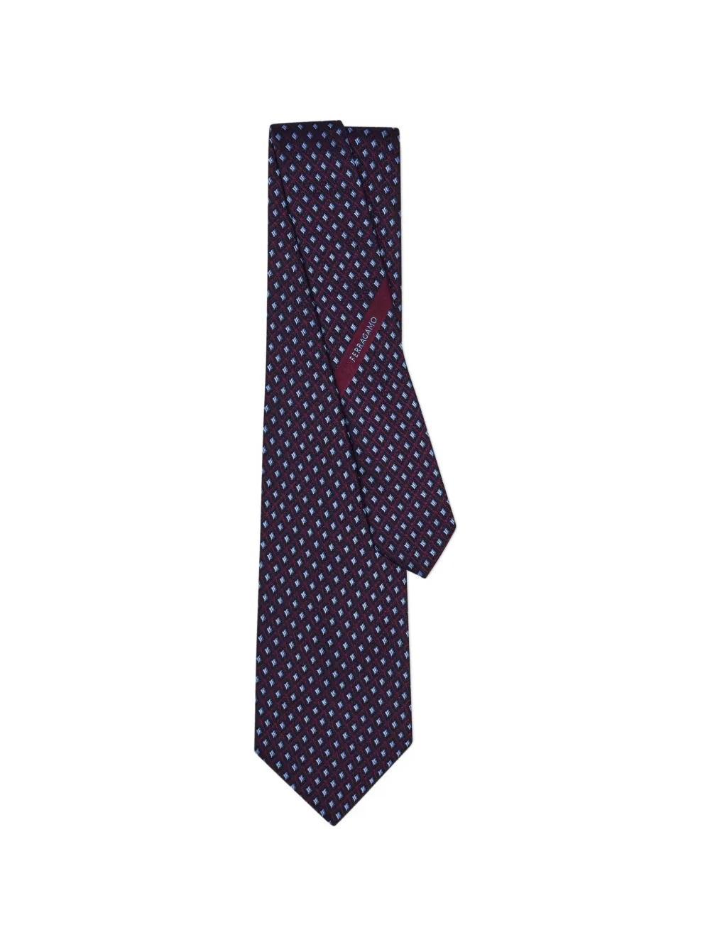 Ferragamo jacquard tie infinite inspirations Blauw