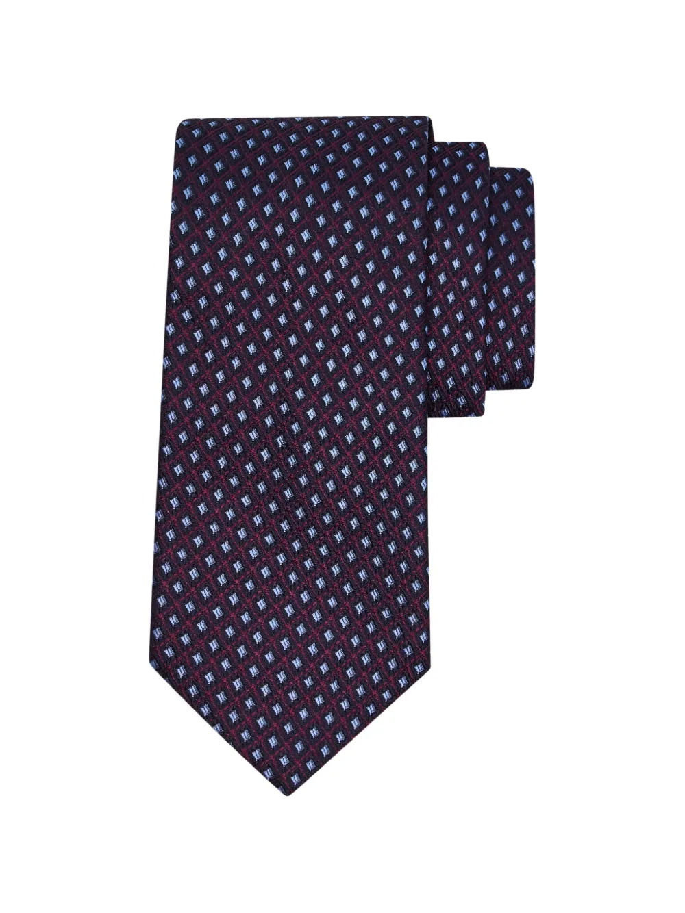 Ferragamo jacquard tie infinite inspirations Blauw