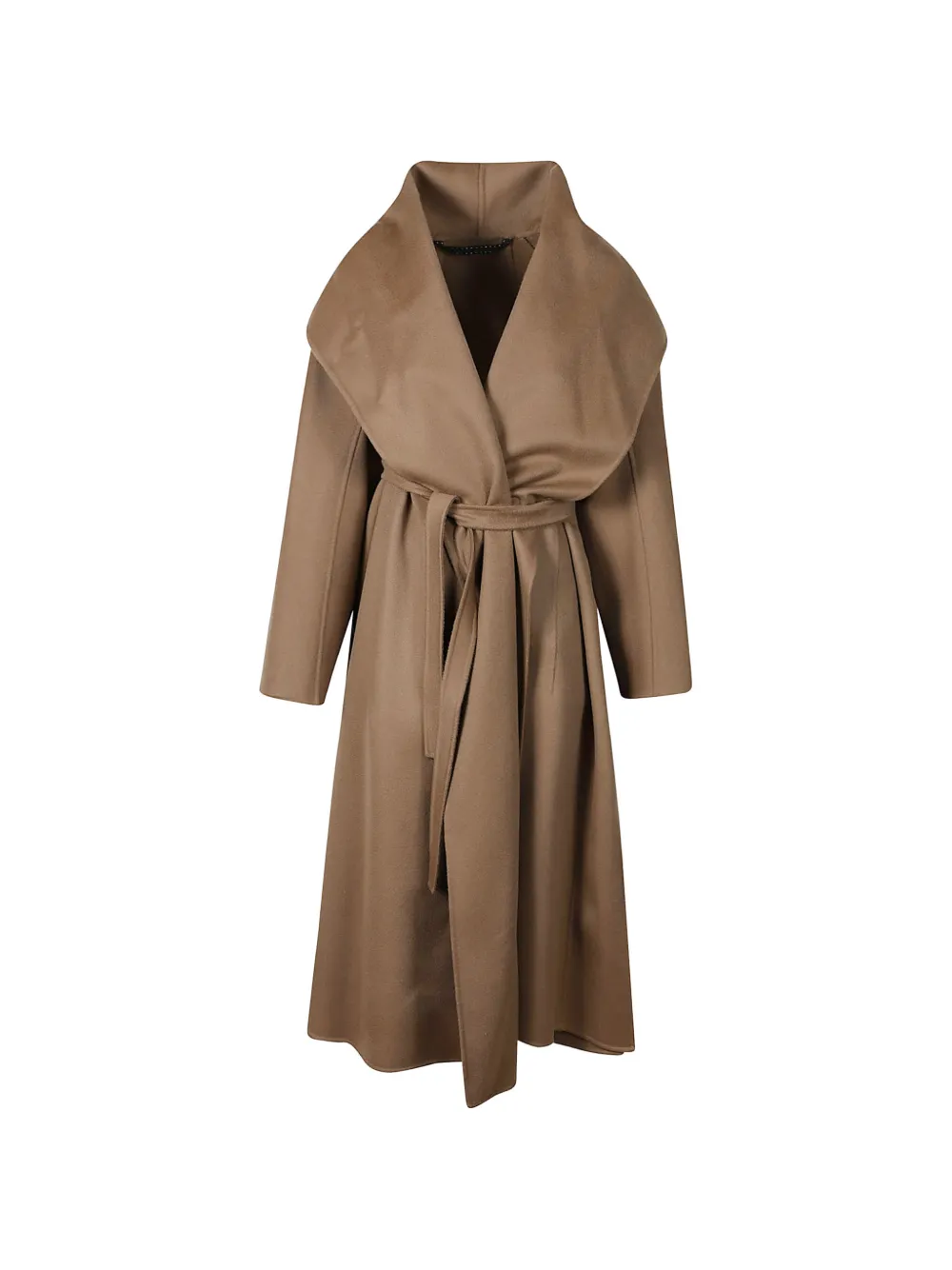 Max Mara belted shawl-collar coat - Braun
