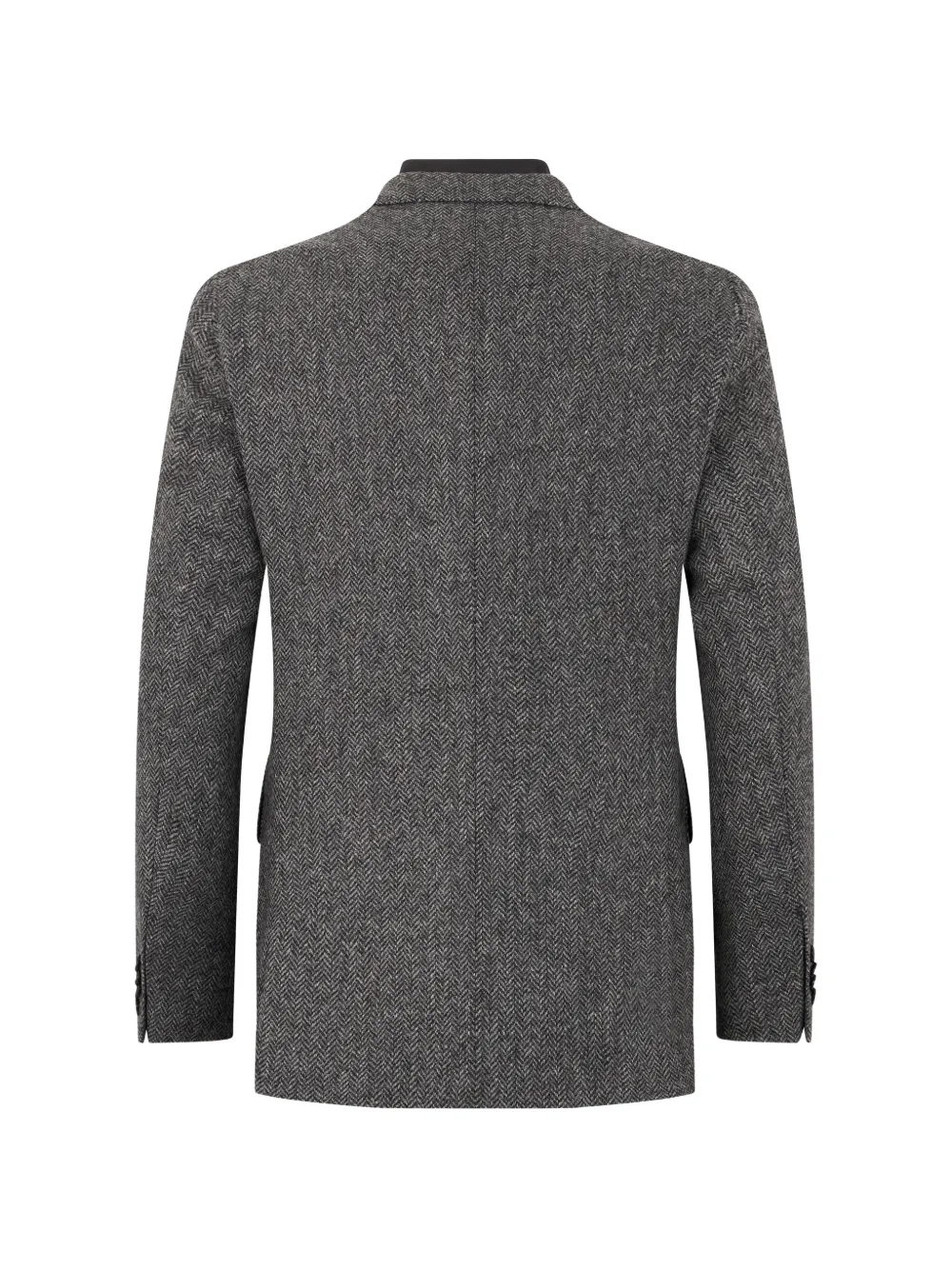 BOSS herringbone-pattern double-layer blazer Grijs