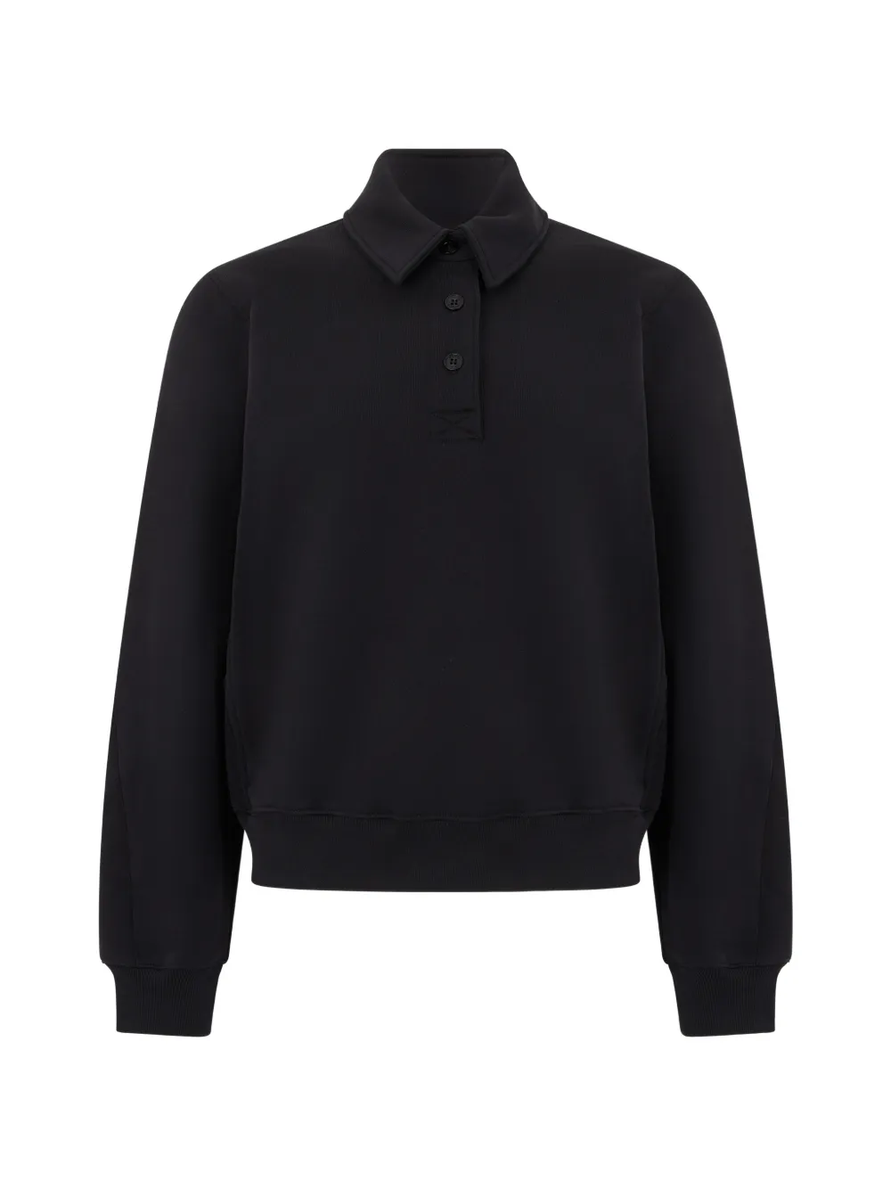 Maison Kitsuné polo-collar buttoned sweater - Nero