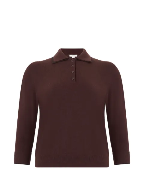 Vince polo-collar long-sleeved sweater