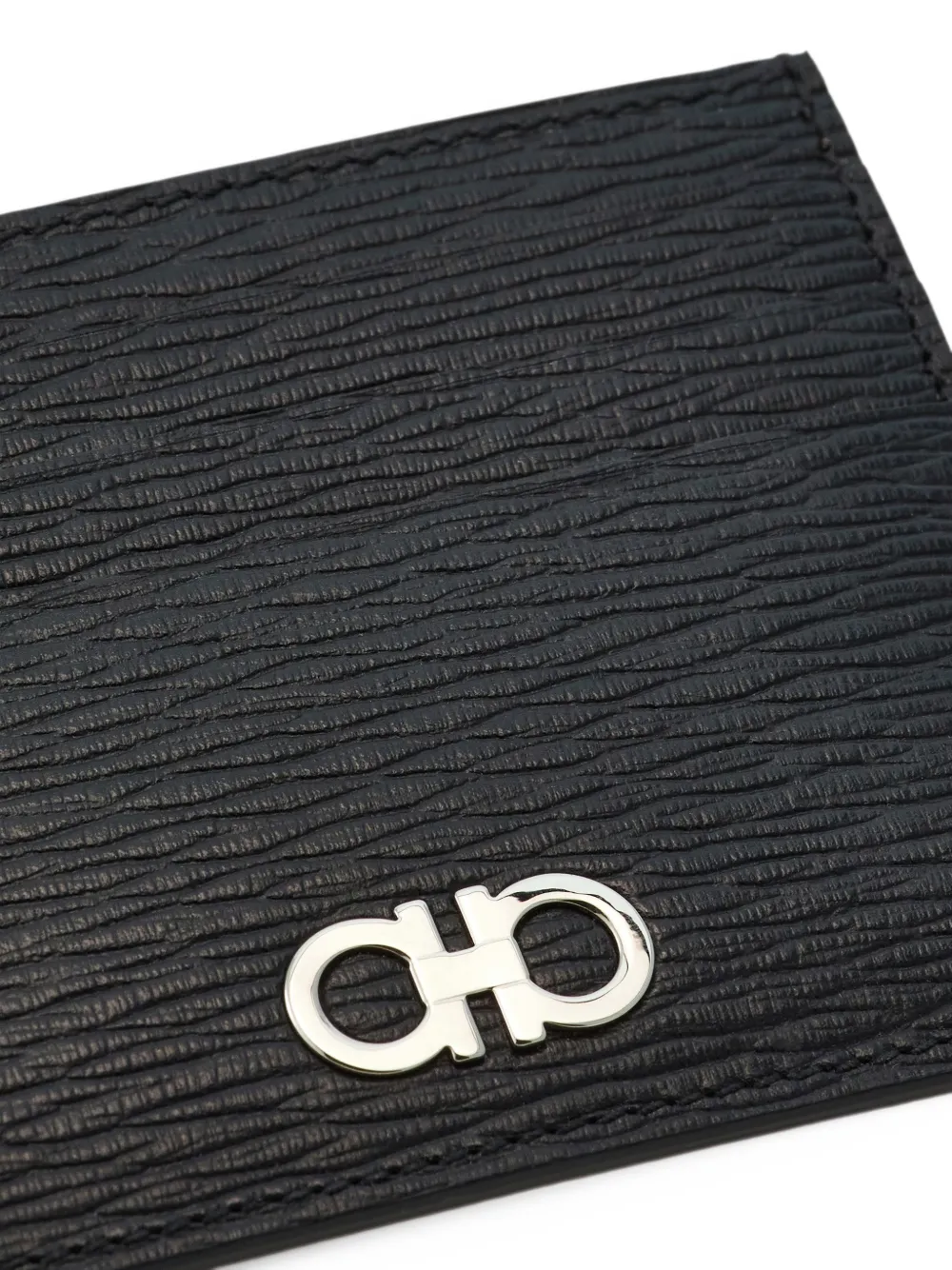 Ferragamo Gancini credit card holder Zwart