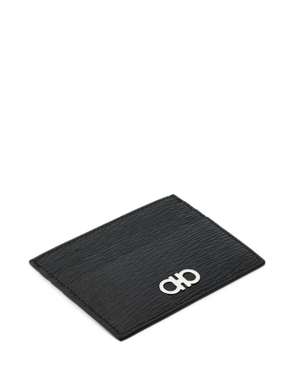 Ferragamo Gancini credit card holder Zwart