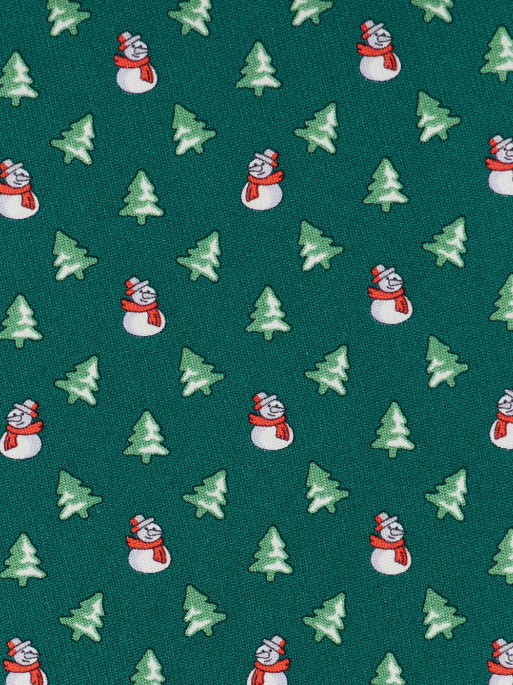Ferragamo Christmas print silk tie Groen
