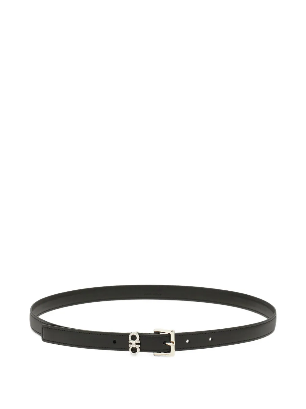 Ferragamo sized belt with crystals - Schwarz