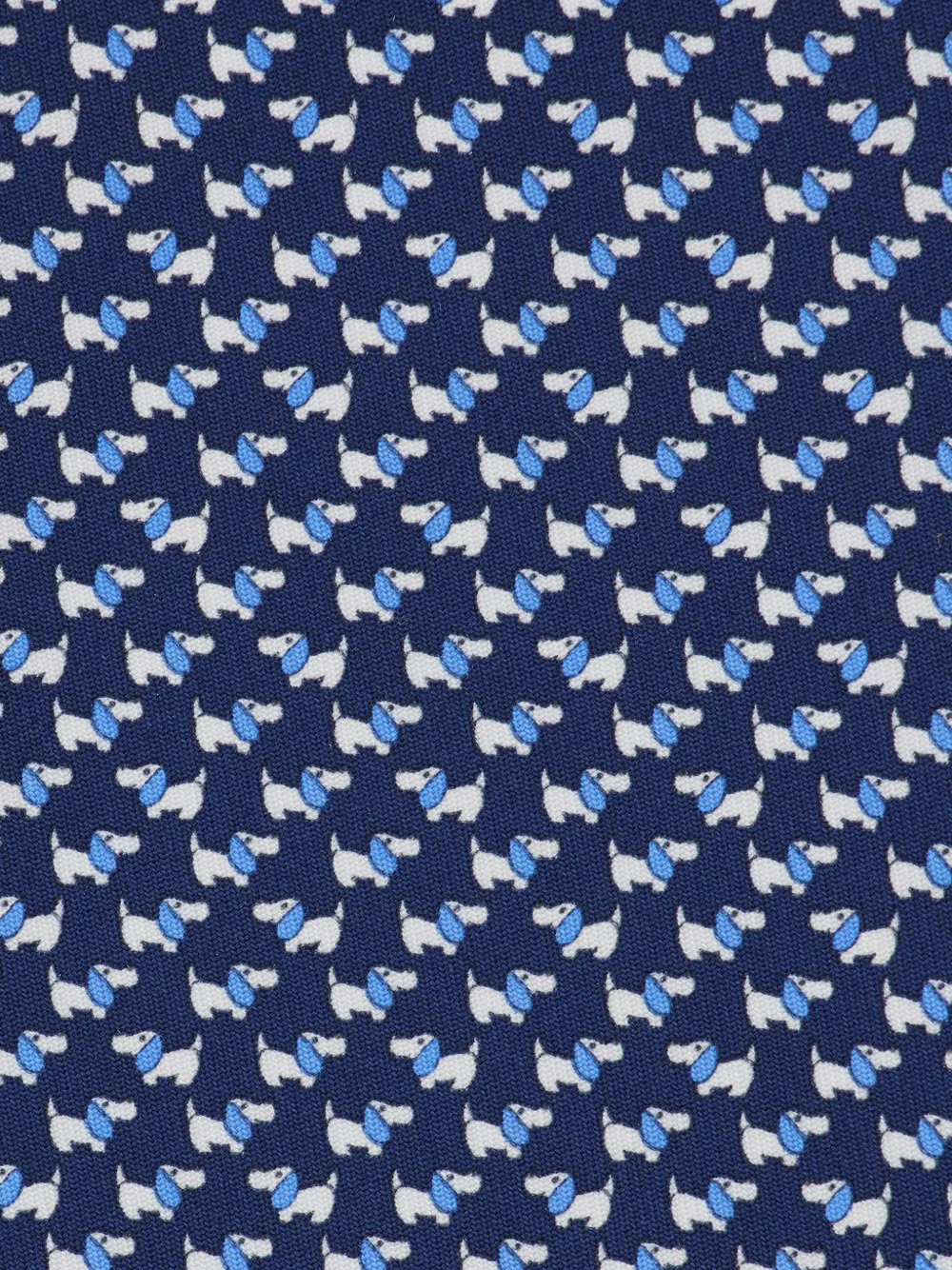 Ferragamo Dylan-print silk tie Blauw