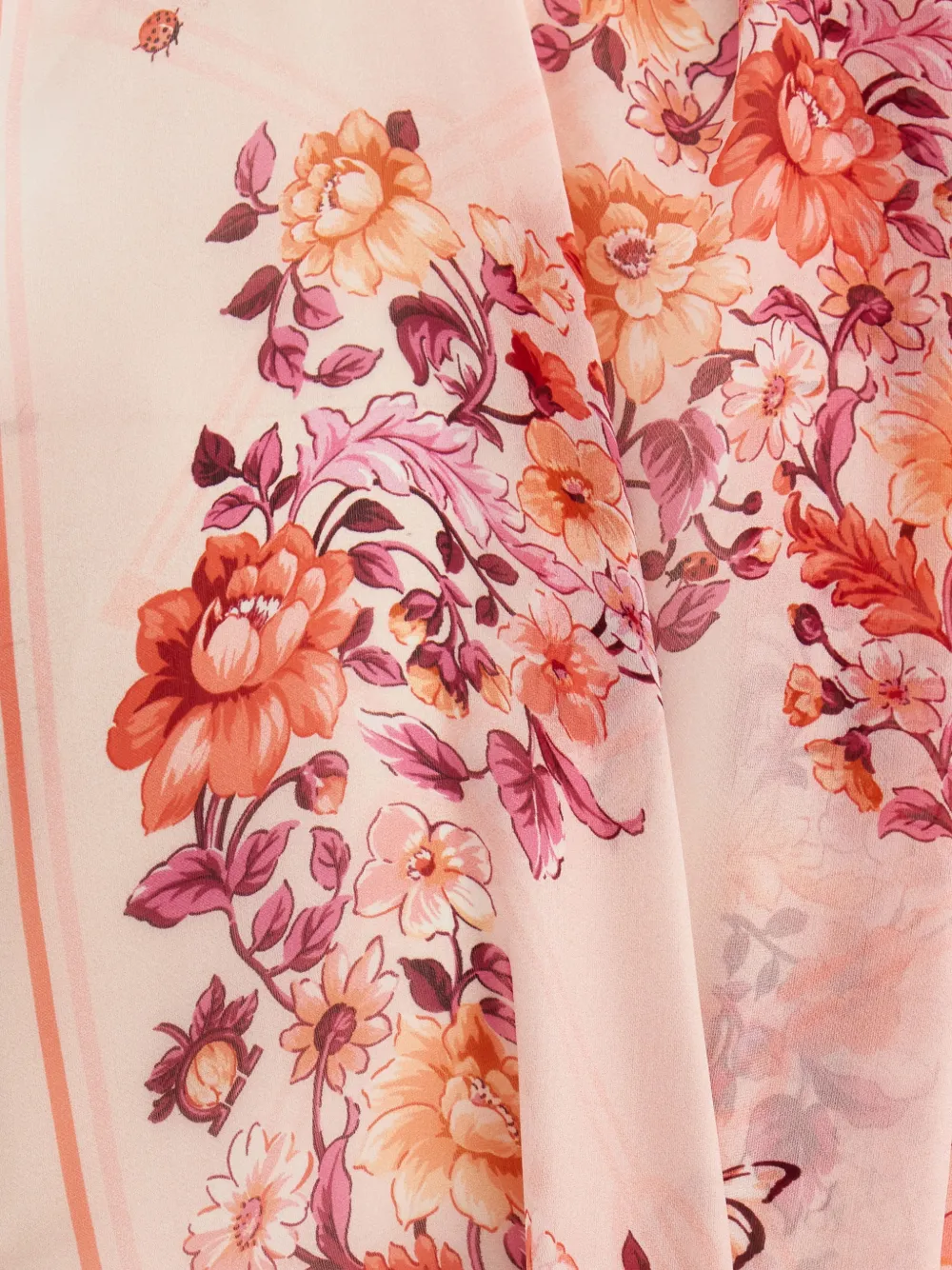 Ferragamo Ramages print silk scarf Beige