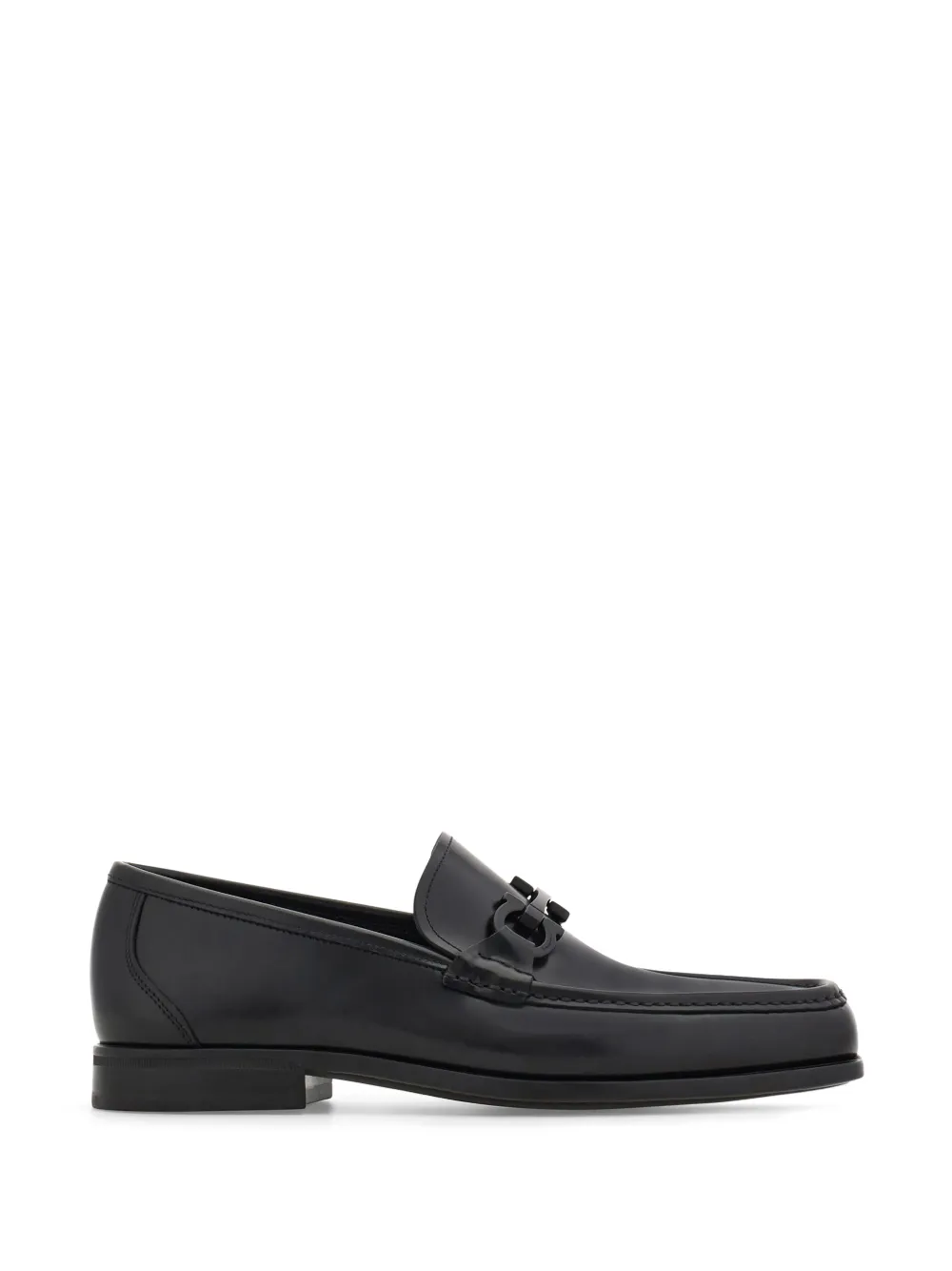 Ferragamo loafers with Gancini buckle - Black
