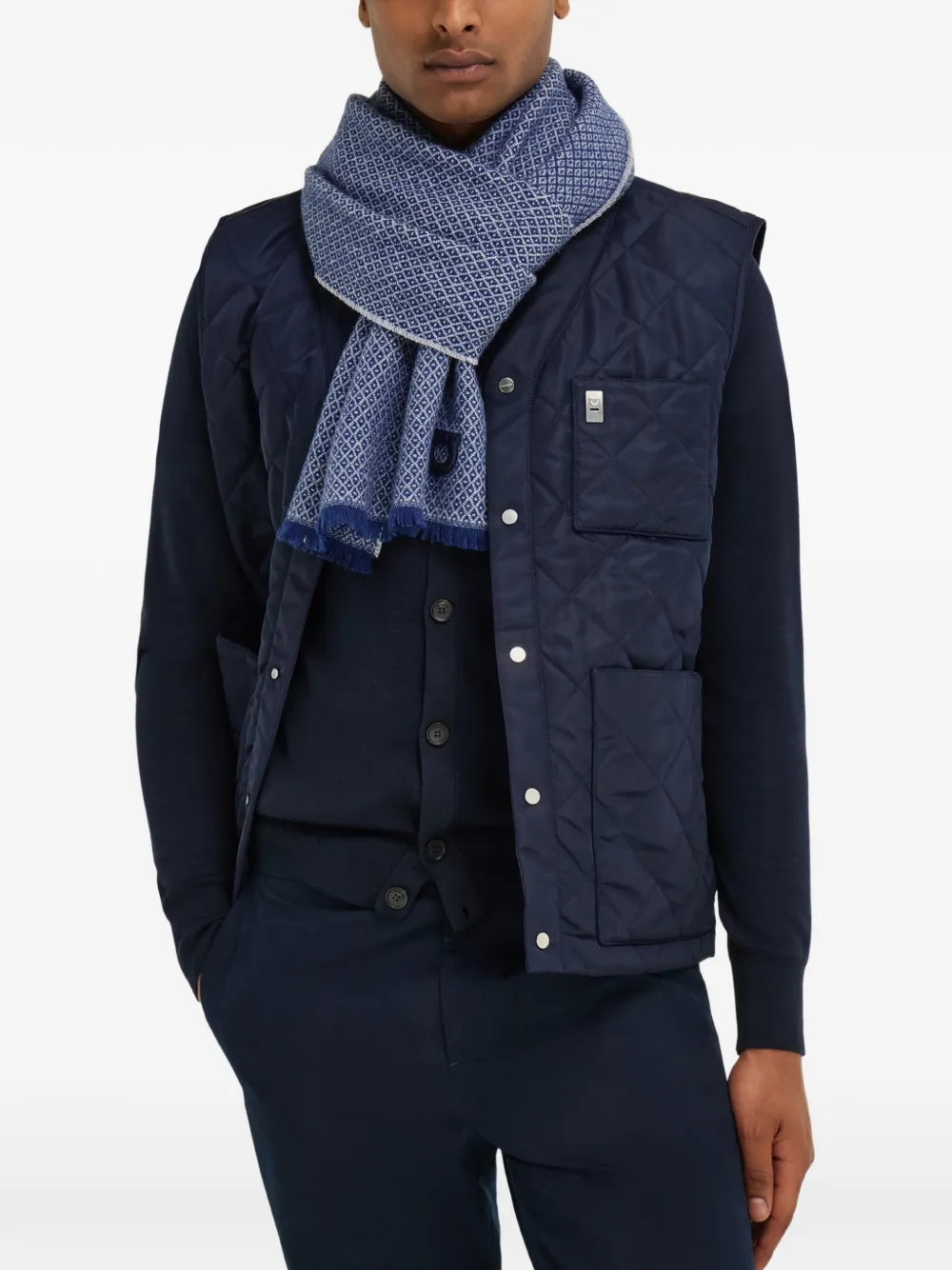 Ferragamo cashmere scarf - Blue