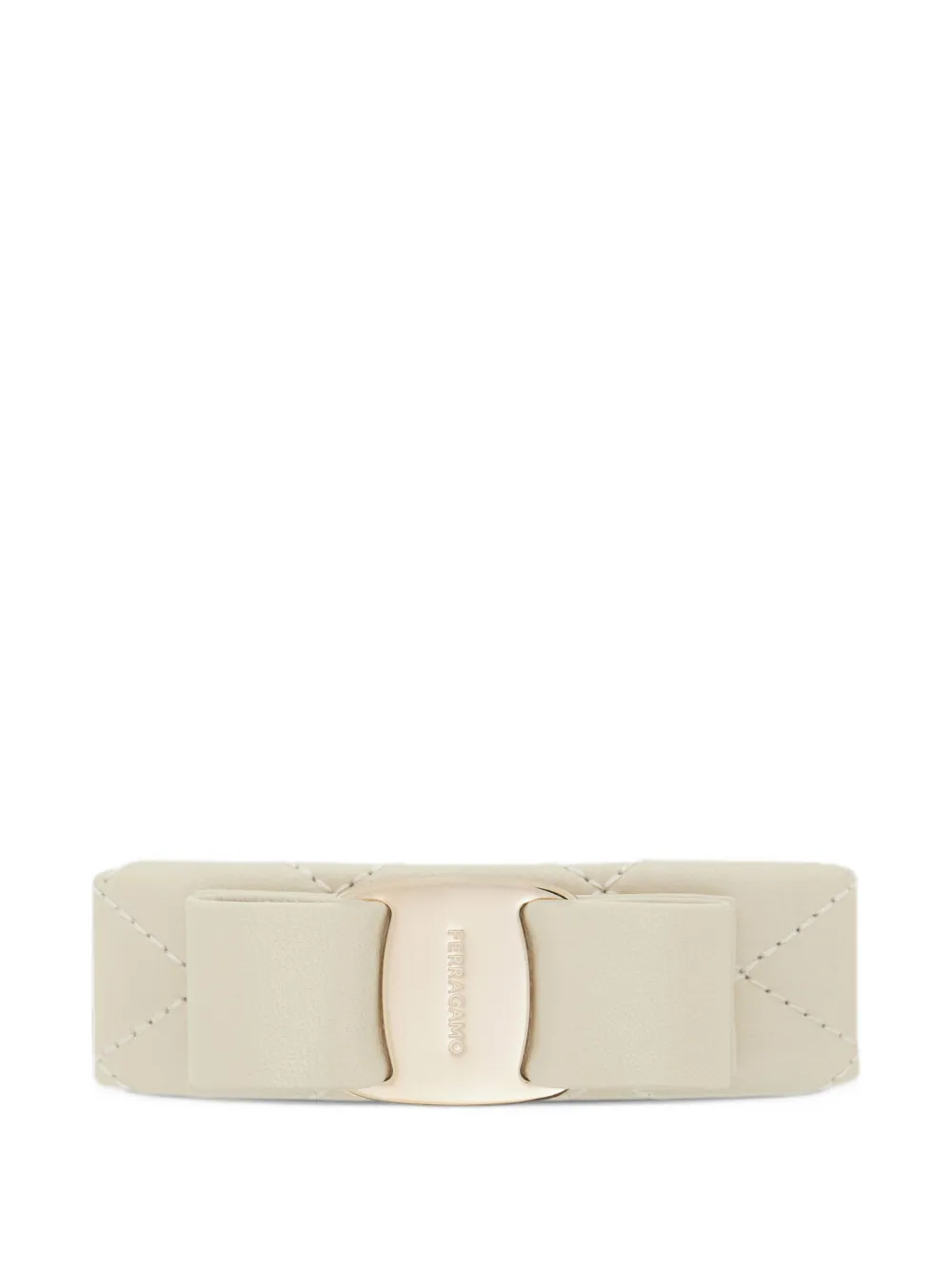 Ferragamo Vara bow matelassé hair clip - Toni neutri