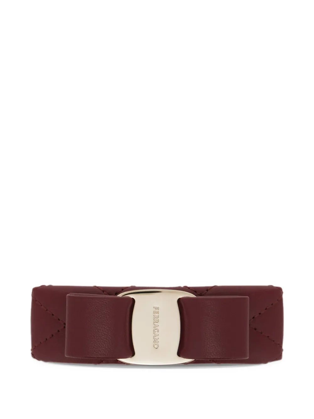 Ferragamo Vara bow matelassé hair clip - Rosso