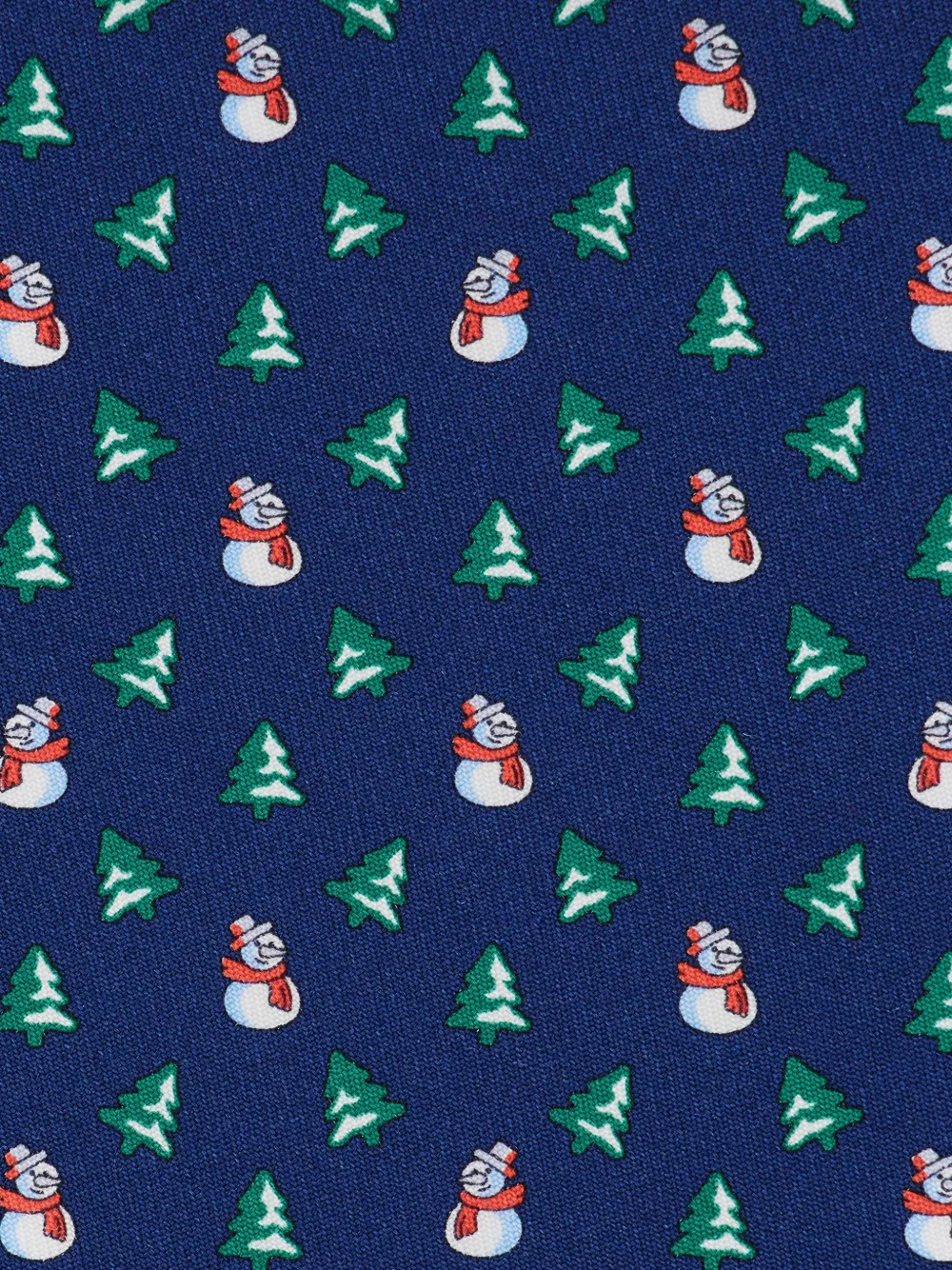 Ferragamo Christmas print silk tie Blauw