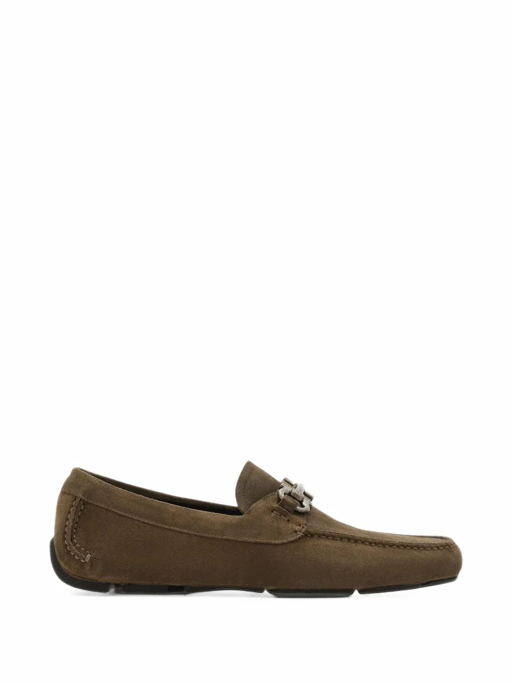 Ferragamo Gancini ornament driver shoes - Brown