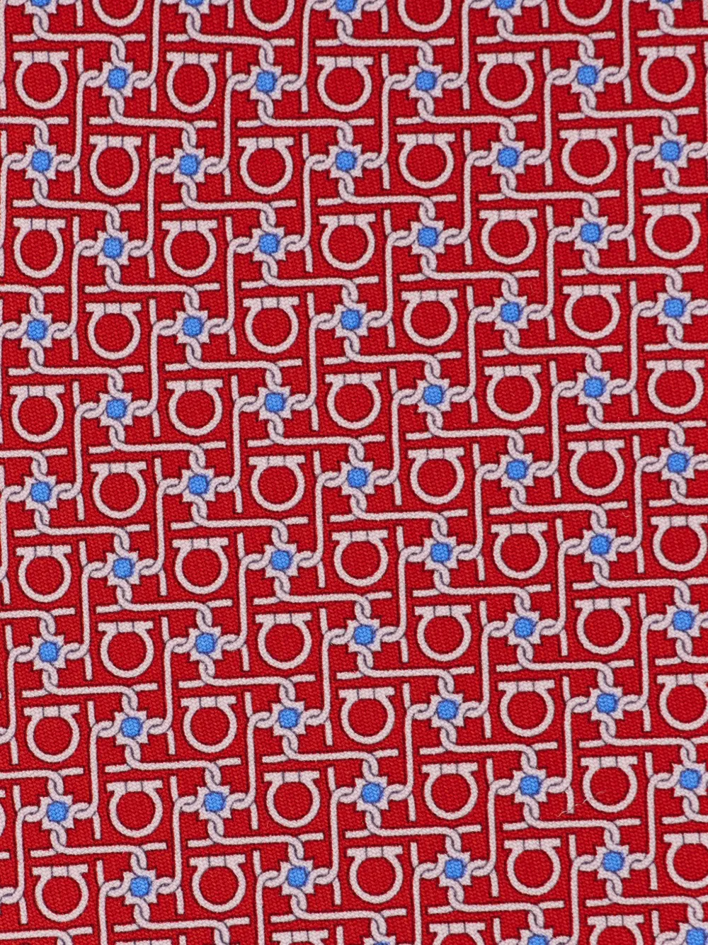 Ferragamo diamond print silk tie Rood