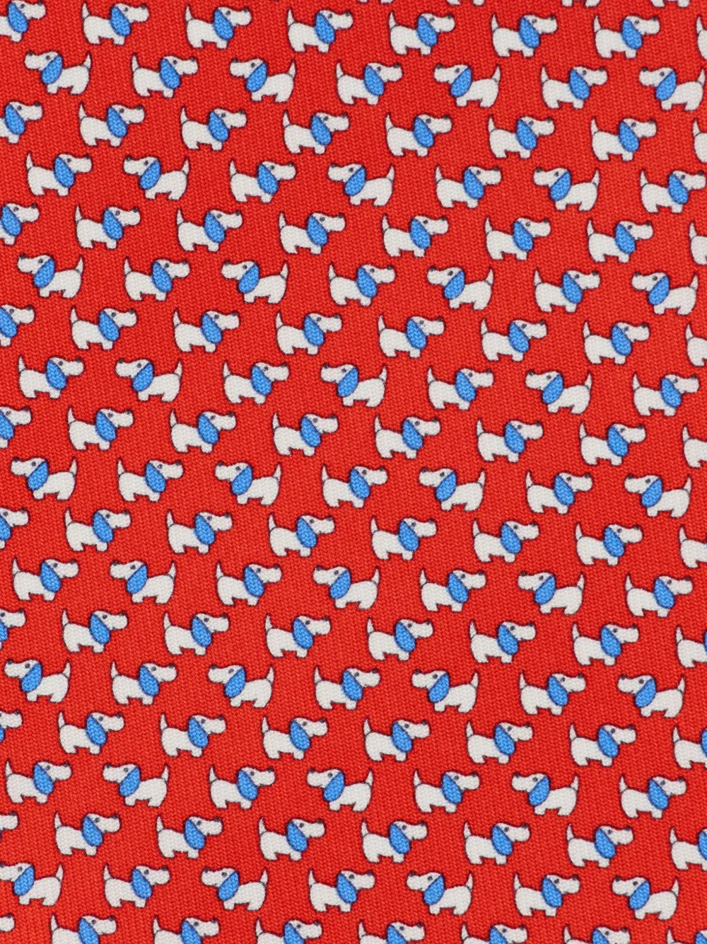 Ferragamo Dylan-print silk tie Rood