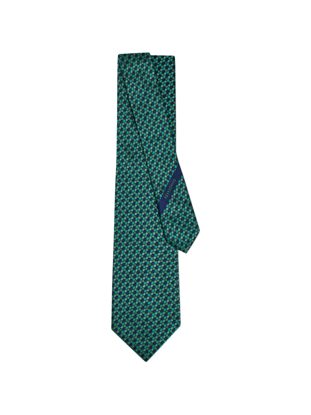 Ferragamo Murrina print jacquard tie - Verde