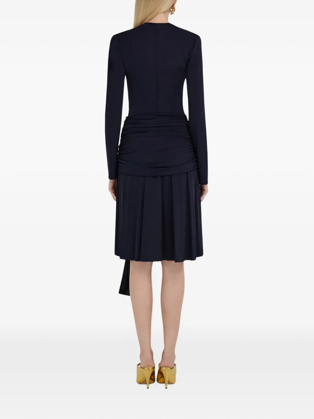 Ferragamo midi wrap dress Blauw