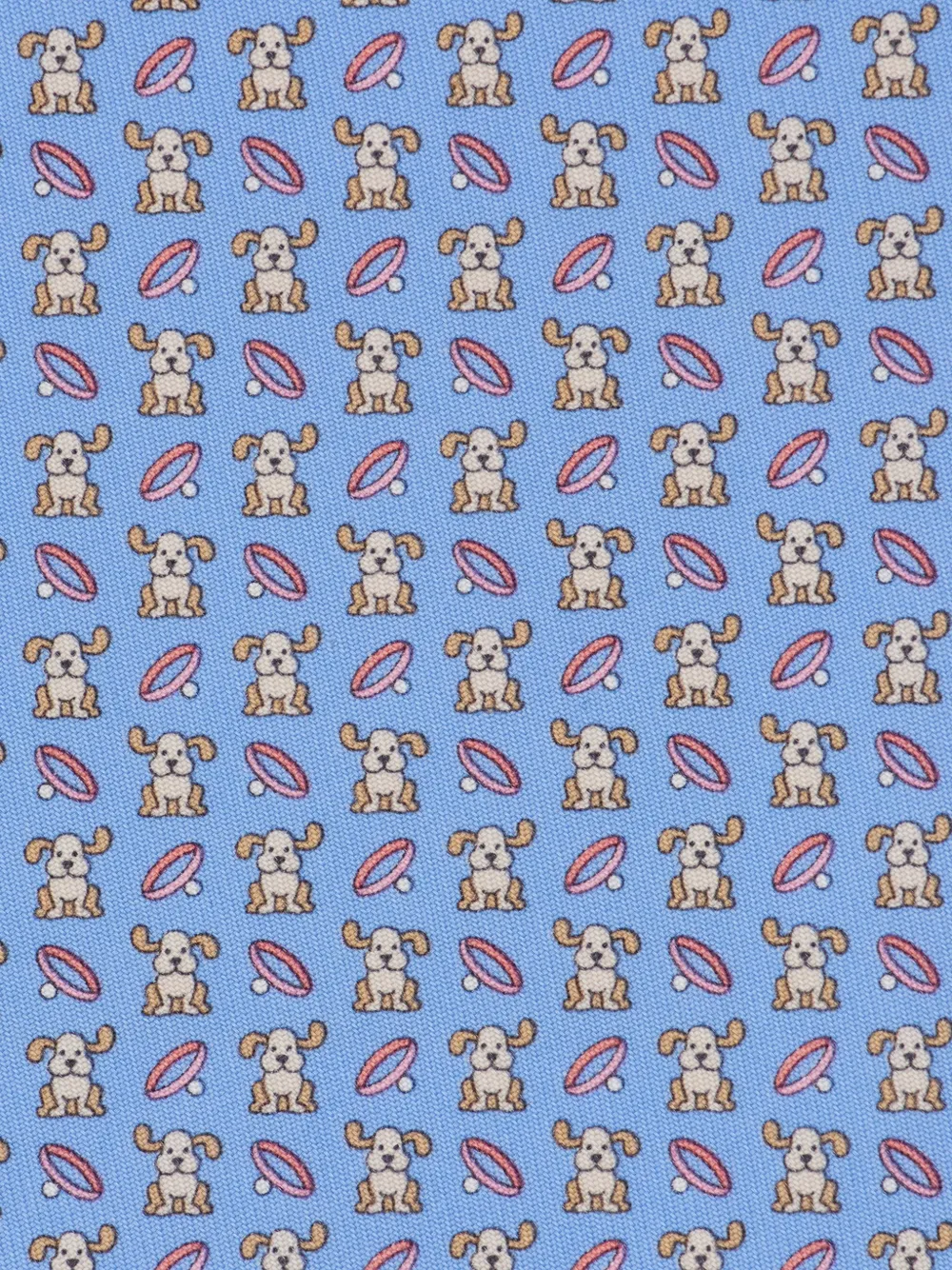 Ferragamo Fido print silk tie Blauw