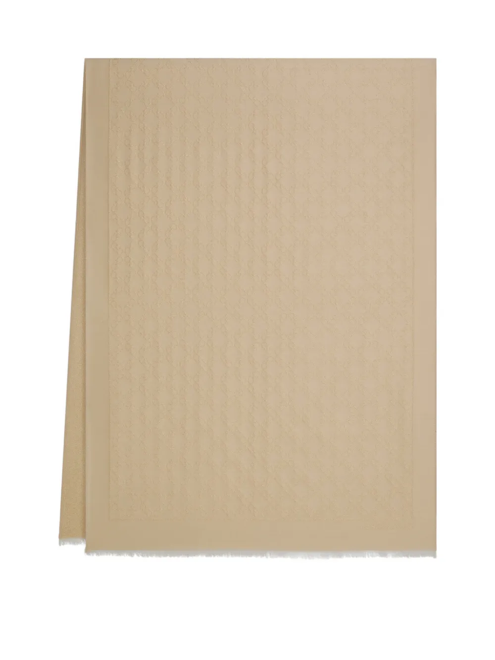 Ferragamo Gancini jacquard stole with lurex Beige