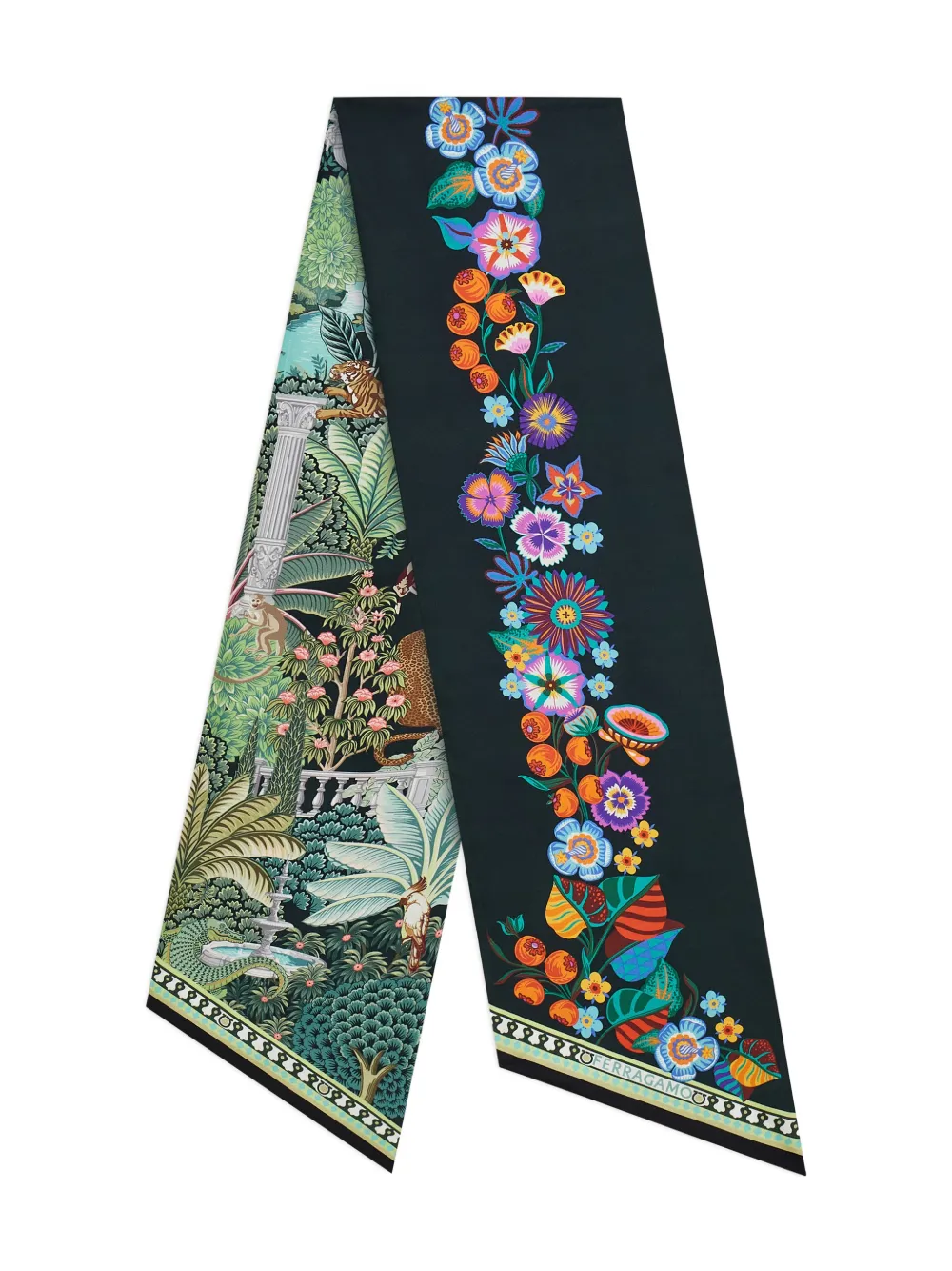 Ferragamo Garden print bandeau Groen