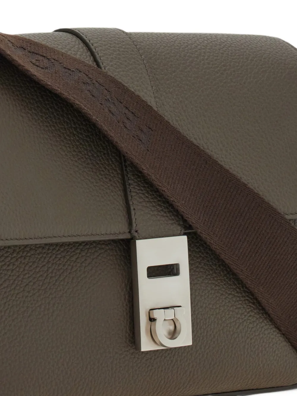 Ferragamo Hug buckle messenger bag Grijs