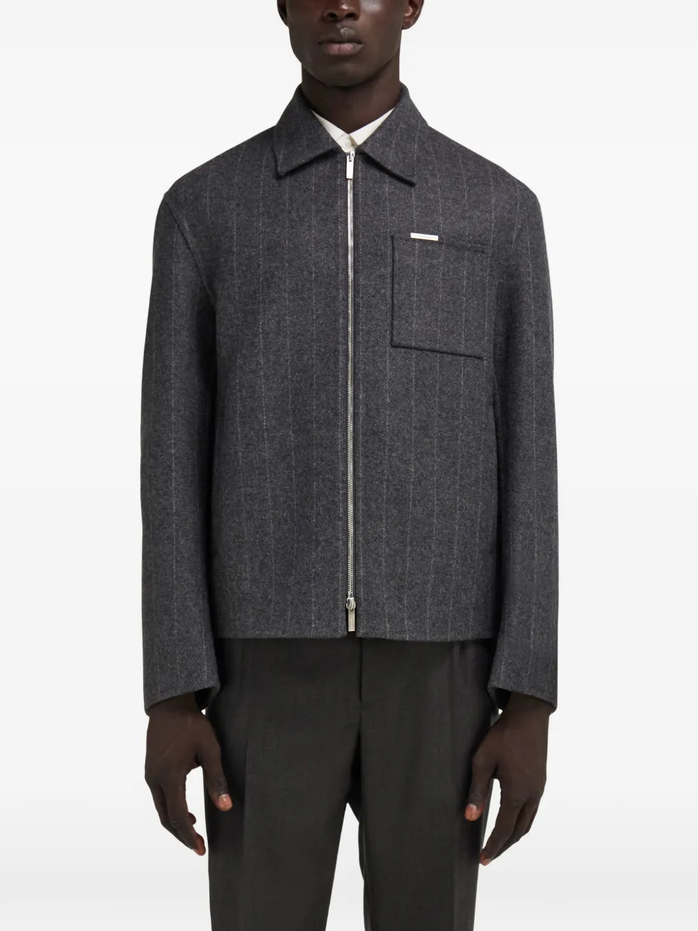Ferragamo cashmere-blend blouson Grijs