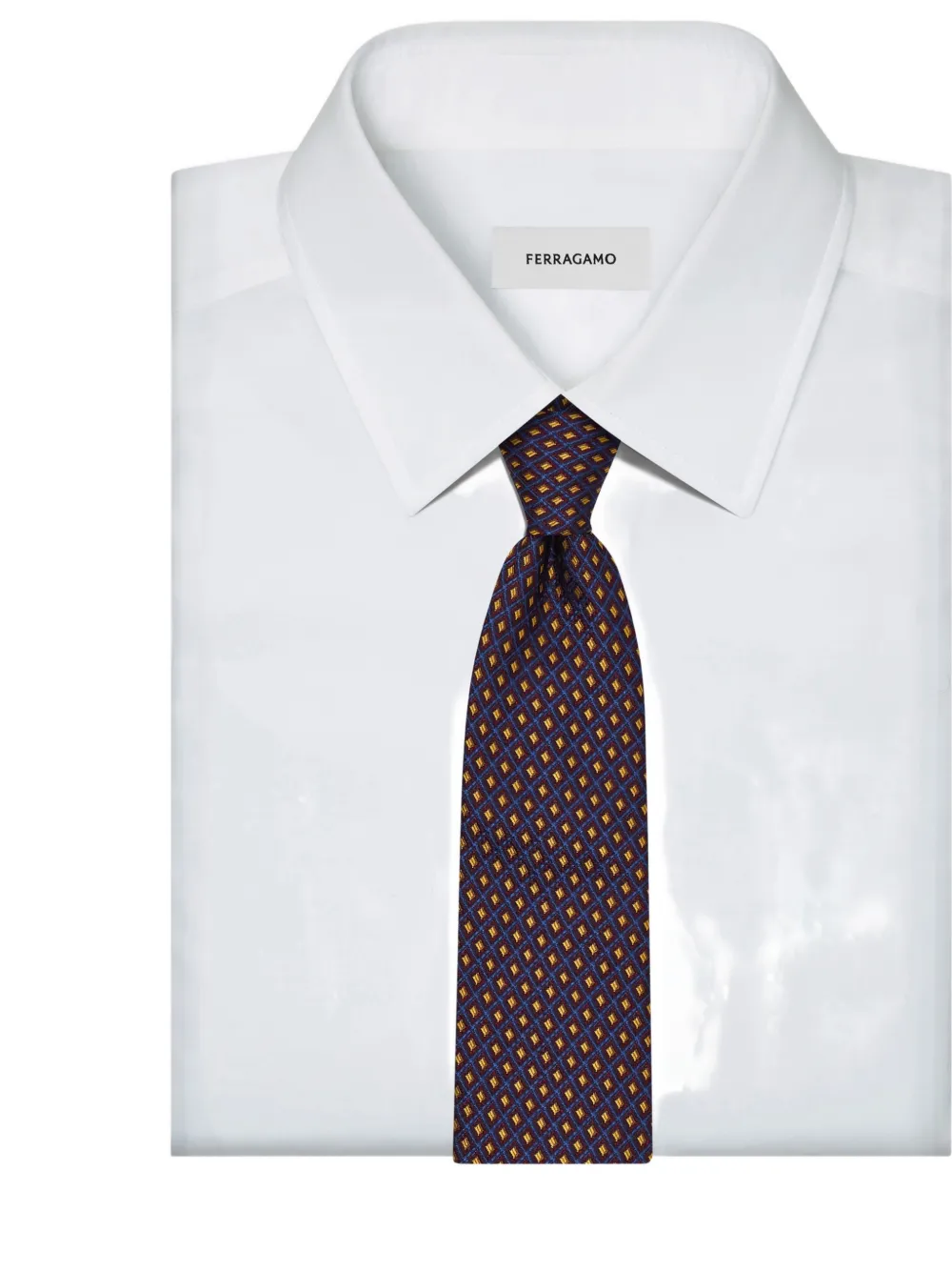 Ferragamo jacquard tie infinite inspirations Rood