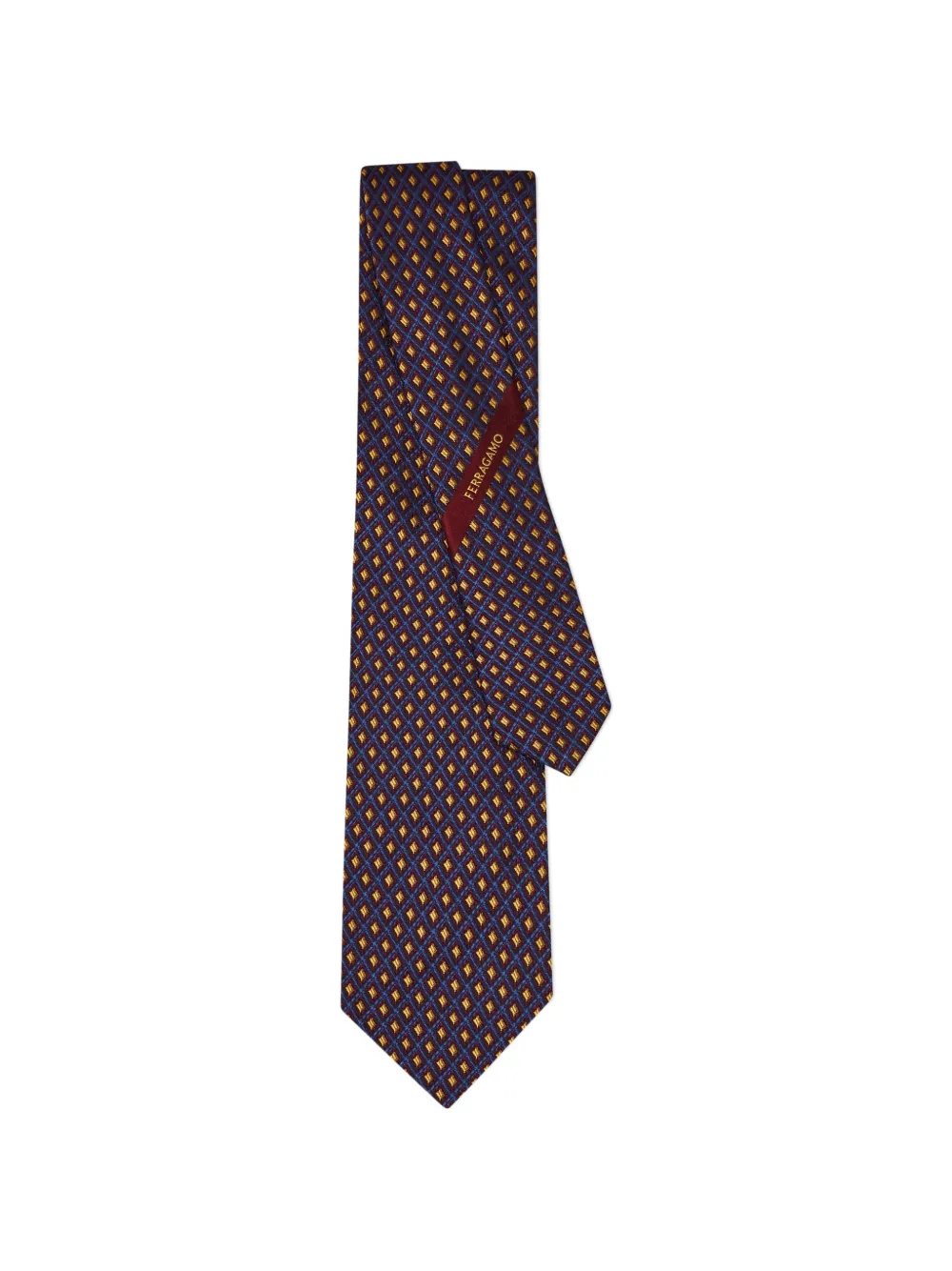 Ferragamo jacquard tie - infinite inspirations - Rosso