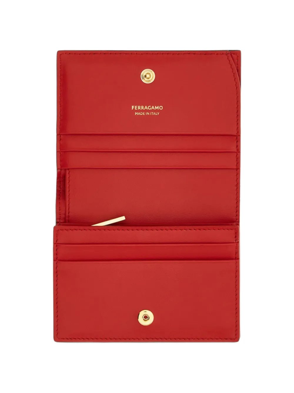 Ferragamo Gancini compact wallet Zwart