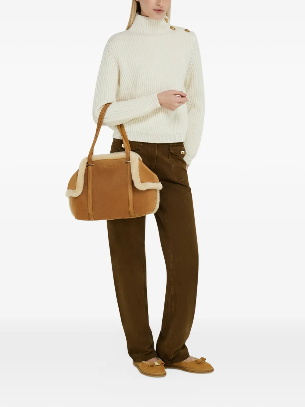 Ferragamo Folded tote bag (L) Bruin