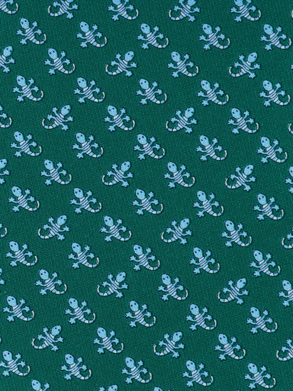 Ferragamo Gecko-print silk tie Groen