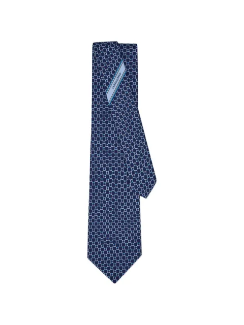 Ferragamo Gancini print silk tie