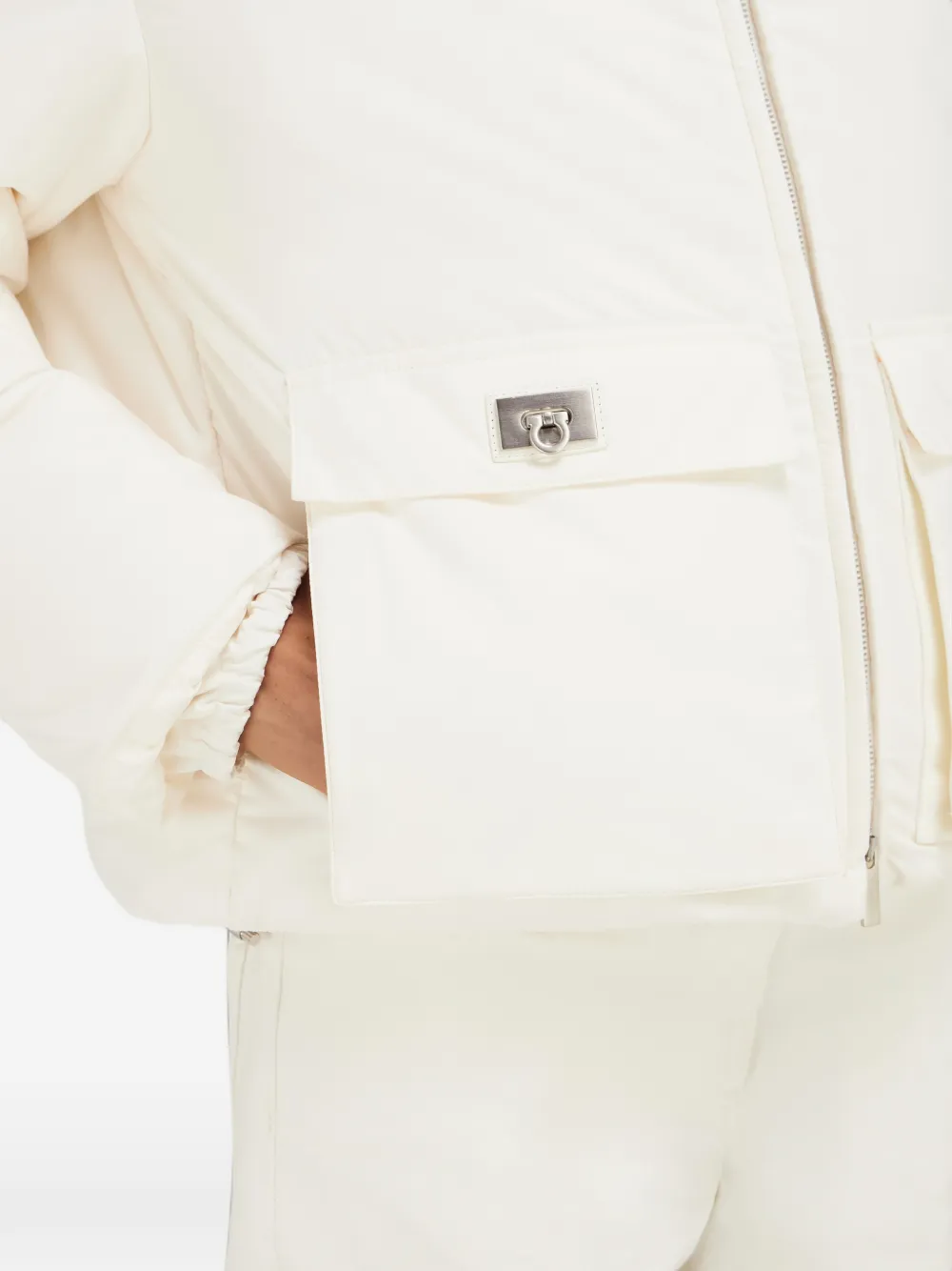 Ferragamo padded bomber Wit