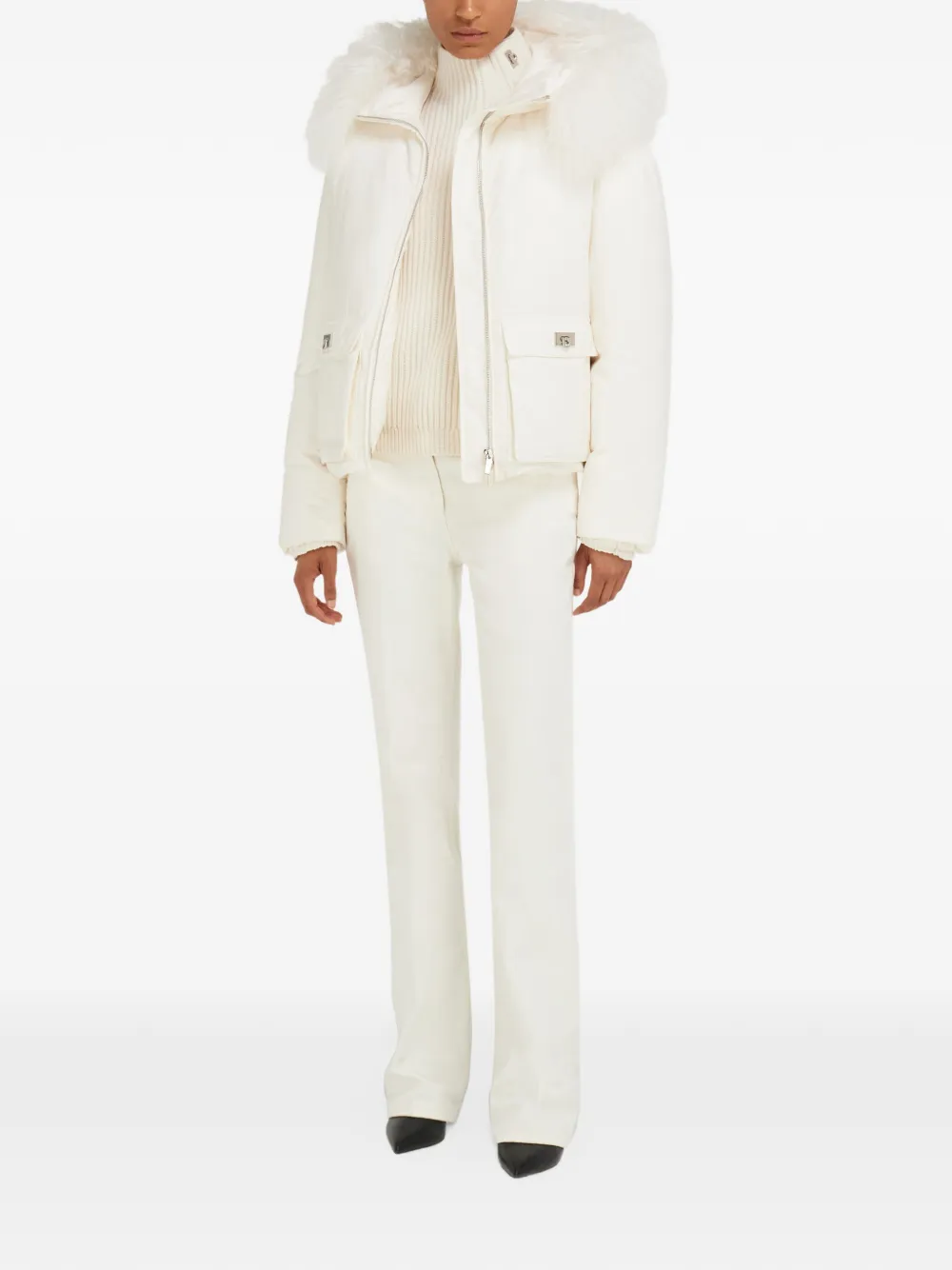 Ferragamo padded bomber Wit