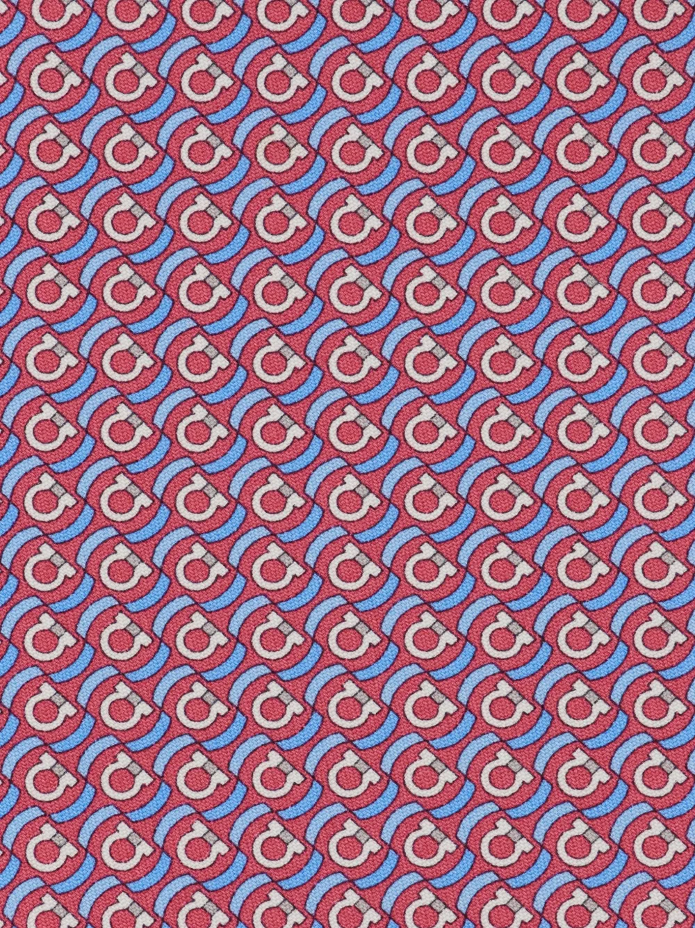 Ferragamo Brackets print silk tie Rood