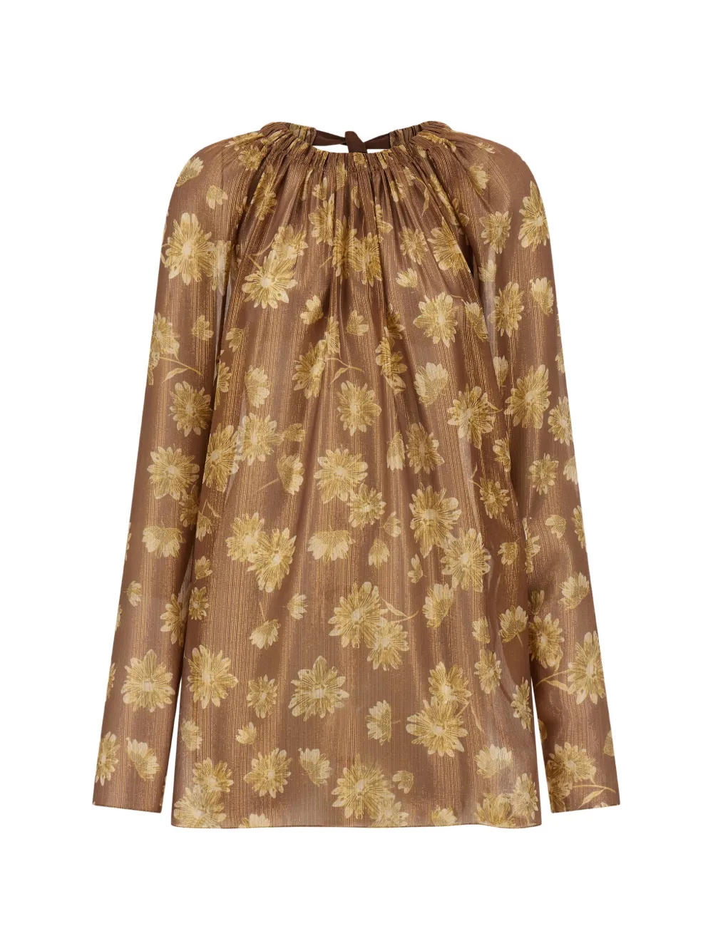 Ferragamo Silk lamé blouse Bruin