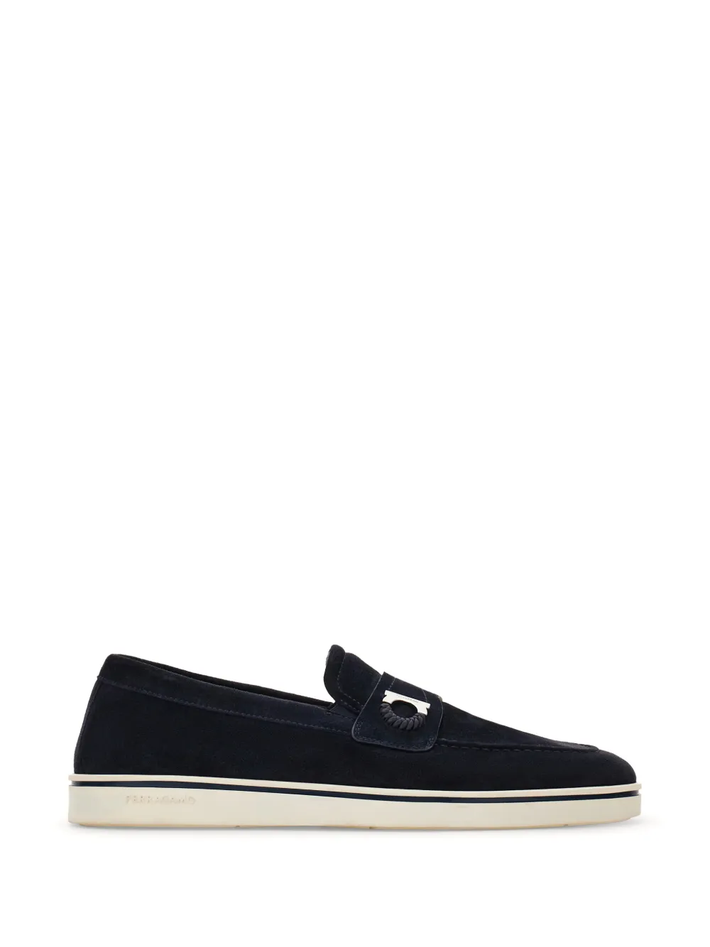 Ferragamo boat-shoe loafers with Gancini ornament - Blue