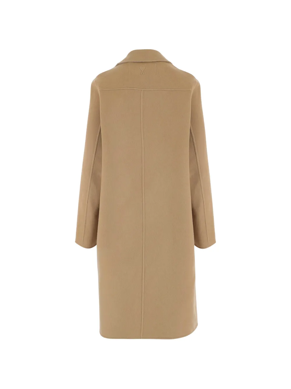 AMI Paris button-up notched-lapels coat Beige