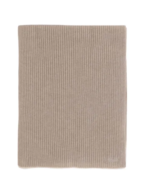 MC2 Saint Barth logo-embroidered ribbed-knit scarf